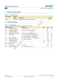 2N7002T Datasheet Page 2