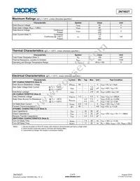 2N7002T-7 Datasheet Page 2
