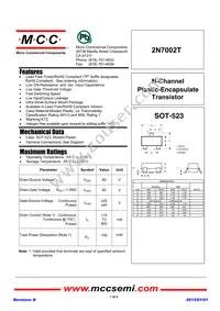 2N7002T-TP Datasheet Cover