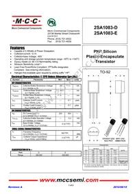 2SA1083-E-AP Datasheet Cover