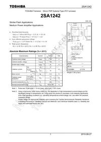 2SA1242-Y(Q) Datasheet Cover