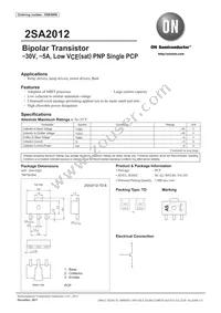 2SA2012-TD-E Datasheet Cover