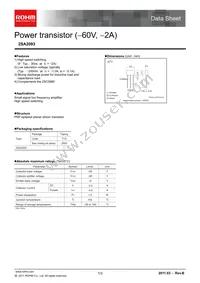 2SA2093TV2Q Datasheet Cover