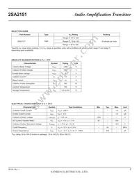 2SA2151 Datasheet Page 2