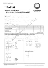 2SA2202-TD-E Datasheet Cover