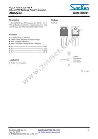 2SA2223 Datasheet Cover