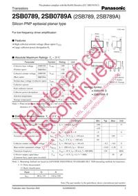 2SB0789ARL Datasheet Cover