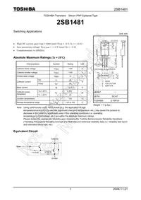 2SB1481(TOJS Datasheet Cover