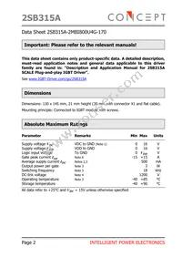 2SB315A-2MBI800U4G-170 Datasheet Page 2