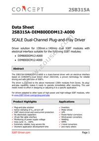 2SB315A-DIM800DDM12-A000 Datasheet Cover