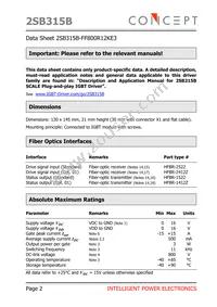 2SB315B-FF800R12KE3 Datasheet Page 2