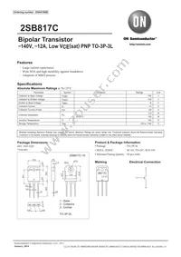 2SB817C-1E Datasheet Cover