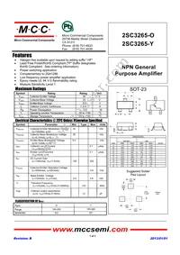 2SC3265-O-TP Datasheet Cover
