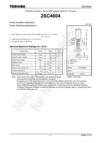 2SC4604 Datasheet Cover