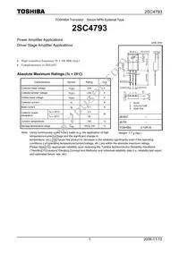 2SC4793 Datasheet Cover