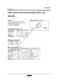 2SC5103TLP Datasheet Cover