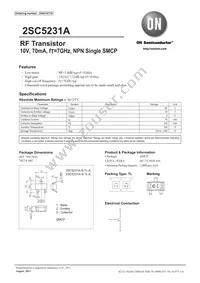 2SC5231A-9-TL-E Datasheet Cover