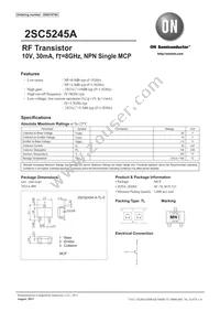 2SC5245A-4-TL-E Datasheet Cover
