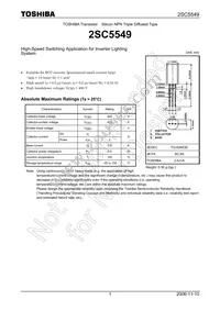 2SC5549 Datasheet Cover