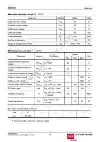 2SC5659T2LN Datasheet Page 2