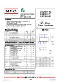 2SD1005-W-TP Datasheet Cover