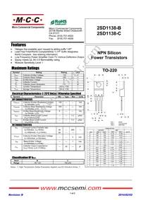 2SD1138-C-BP Datasheet Cover