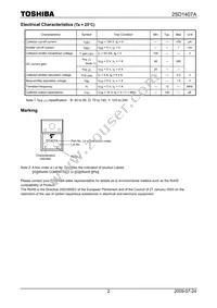 2SD1407A-Y(F) Datasheet Page 2