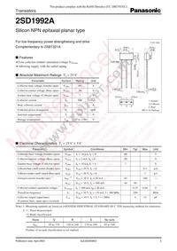 2SD1992A0A Datasheet Cover