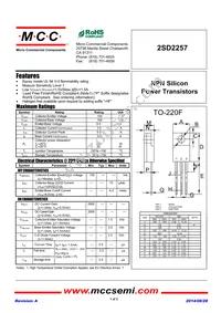 2SD2257-BP Datasheet Cover