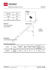 2SD2661T100 Datasheet Cover