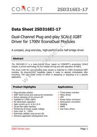 2SD316EI-17 Datasheet Cover