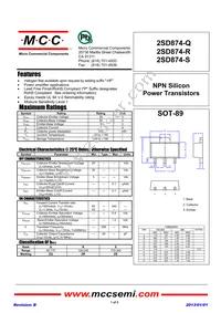 2SD874-S-TP Datasheet Cover