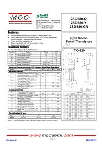 2SD880-Y-BP Datasheet Cover