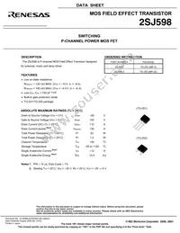 2SJ598(0)-Z-E1-AZ Datasheet Page 3