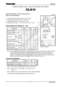 2SJ610(TE16L1 Datasheet Cover