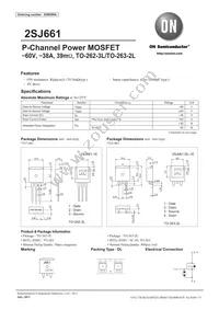 2SJ661-DL-1E Datasheet Cover