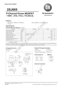 2SJ665-DL-1EX Datasheet Cover