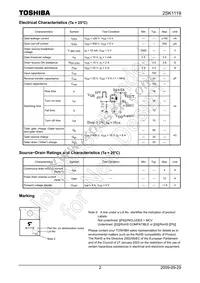 2SK1119(F) Datasheet Page 2