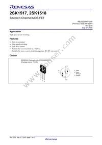 2SK1518-E Datasheet Page 3