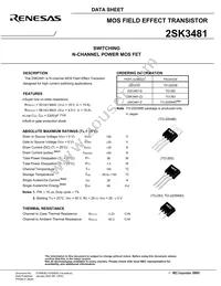 2SK3481-AZ Datasheet Page 3