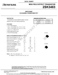 2SK3483(0)-Z-E1-AZ Datasheet Page 3