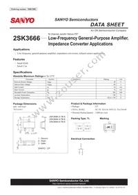 2SK3666-4-TB-E Datasheet Cover