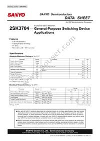 2SK3704 Datasheet Cover