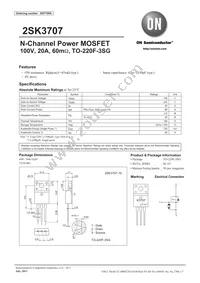 2SK3707-1E Datasheet Cover