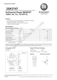 2SK3747 Datasheet Cover