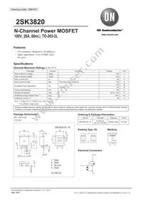 2SK3820-DL-1E Datasheet Cover