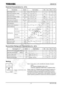 2SK4016(Q) Datasheet Page 2