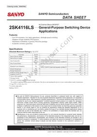 2SK4116LS Datasheet Cover