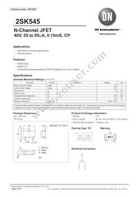 2SK545-11D-TB-E Datasheet Cover