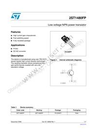 2ST1480FP Datasheet Cover